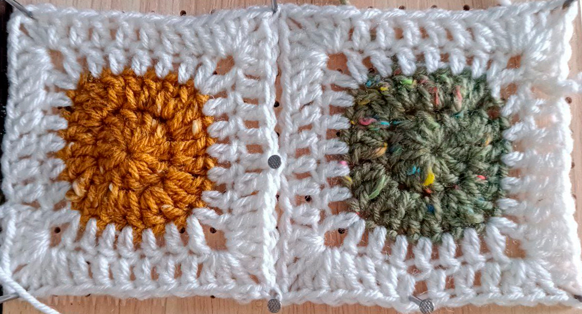 Granny manta bebé ganchillo,  ejemplo de proyectos de crochet para principiantes